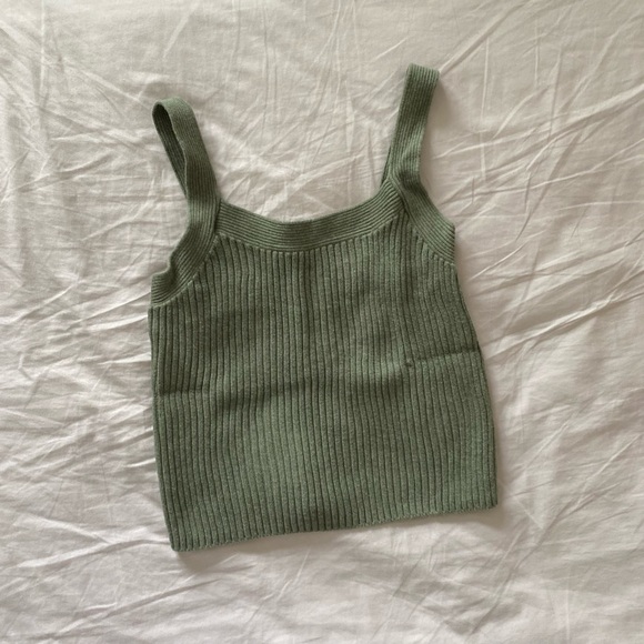 gap knitted khaki tank - Picture 1 of 2